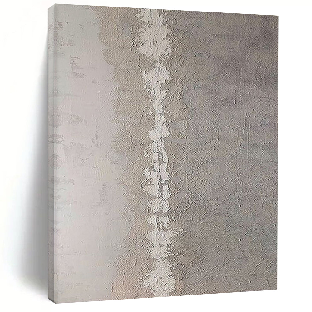 Subtle Grey Vertical Abstract Acrylic Art, Nice for Spa Room & Reading Nook LargeART0987