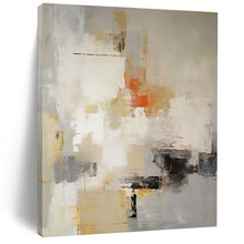 Load image into Gallery viewer, Neutral - Orange Abstract Patches Art for Sunny Breakfast Nook &amp; Creative Studio LargeART0870
