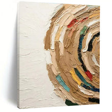 Load image into Gallery viewer, Colorful Textured Circle Acrylic Art - Suited for Bohemian - style Studio &amp; Vibrant Breakfast Nook LargeART0663
