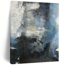 Load image into Gallery viewer, Abstract Painting, Monochromatic Blue - Gray Fusion - Suits Dining Room &amp; Hallway LargeART2335
