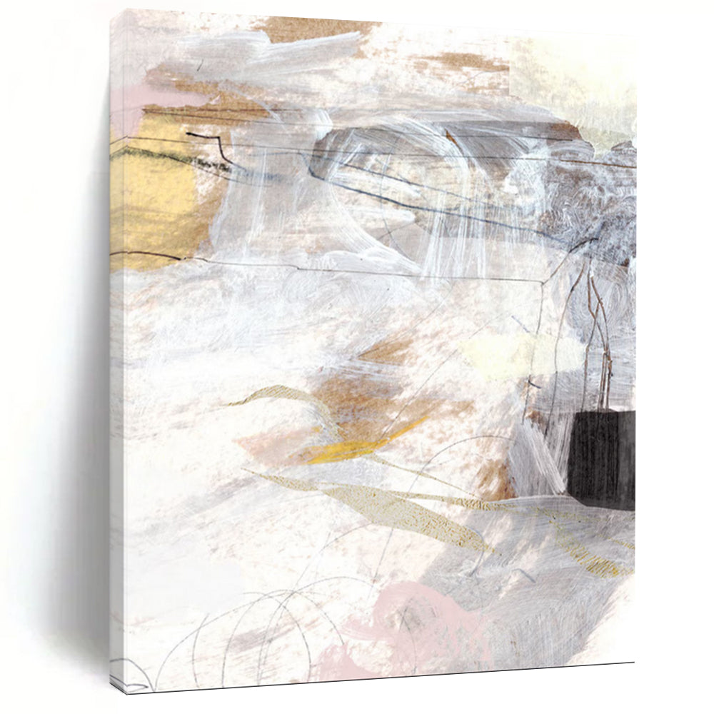 Desert Mirage – Sandy Browns, Soft Pinks and Hazy Whites in an Abstract Landscape DTP212