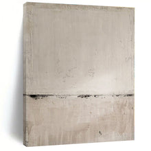Load image into Gallery viewer, White - Gray Divided Abstract Painting, Ideal for Zen - Inspired Bathroom &amp; Understated Living Room LargeART1370
