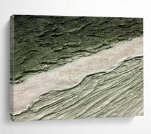 Load image into Gallery viewer, Textured Green &amp; Beige Abstract Painting - Ideal for Nature - Inspired Living Room &amp; Minimalist Office DKH001
