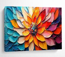 Load image into Gallery viewer, Hand - painted Oversized Colorful Layered Flower Acrylic Art for Elegant Bedrooms LargeART1766
