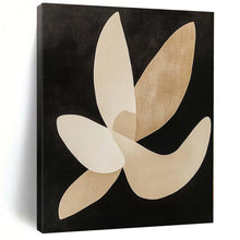 Load image into Gallery viewer, Large - Sized Hand - painted Gold &amp; Cream Floral Silhouette Acrylic Art for Elegant Bedrooms LargeART0138
