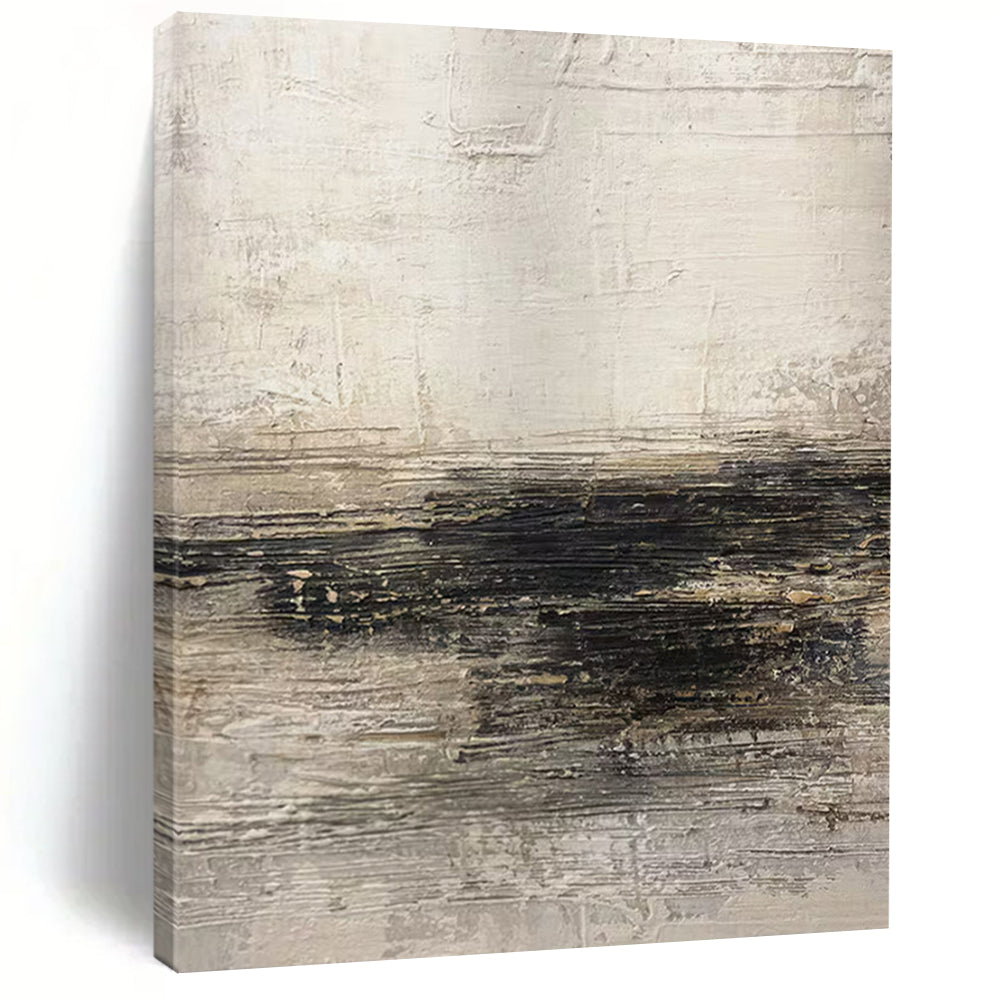 Textured Grey - Black Abstract Acrylic Art, Suited for Studio Lounge & Bedroom Accent LargeART0986