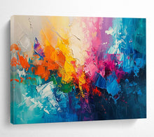 Load image into Gallery viewer, Hand - Painted Vivid Color Block Abstract Acrylic Art for Creative Studio Space LargeART1643
