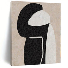 Load image into Gallery viewer, Black &amp; White Abstract Figure Abstract Canvas Painting, Ideal for Minimalist Bedroom &amp; Modern Gallery LargeART1134
