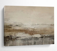 Load image into Gallery viewer, Hand - Painted Light Brown Layered Abstract Acrylic Art for Wabi - Sab Style Bedroom Headboard Decoration LargeART1628
