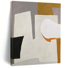 Load image into Gallery viewer, Gray, White, and Brown Geometric Shapes Acrylic Art - Suited for Contemporary Bedroom &amp; Art - focused Study LargeART0655
