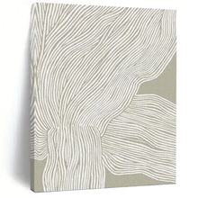 Load image into Gallery viewer, “Linear Flow in Grey” - Grey, White Abstract Line Art on Canvas DKH1119
