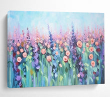 Load image into Gallery viewer, “Pastel Flower Meadow” - Soft - Hued Abstract Acrylic, For Bedroom and Yoga Studio DLZ229
