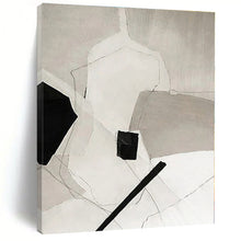 Load image into Gallery viewer, White - Black Geometric Shapes Acrylic Art - Suited for Scandinavian - style Home &amp; Artistic Bedroom LargeART0559
