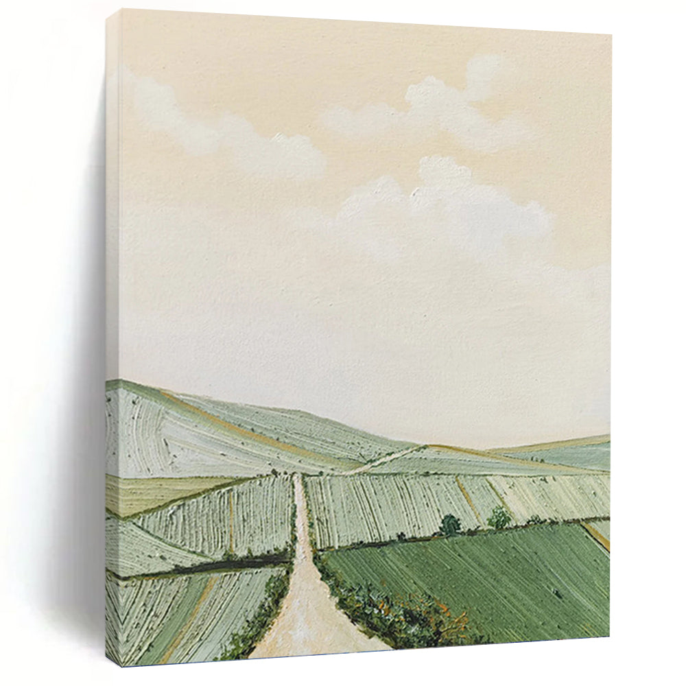 “Pastel Rural Pathway” - Soft - Toned Landscape Art on Canvas DKH1449