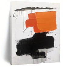 Load image into Gallery viewer, Large - Format Orange - Black Abstract Art for Modern Entryway &amp; Art - Forward Café LargeART0490
