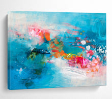 Load image into Gallery viewer, Blue - Hued Abstract Art for Modern Bedroom &amp; Relaxation Nook DKH032
