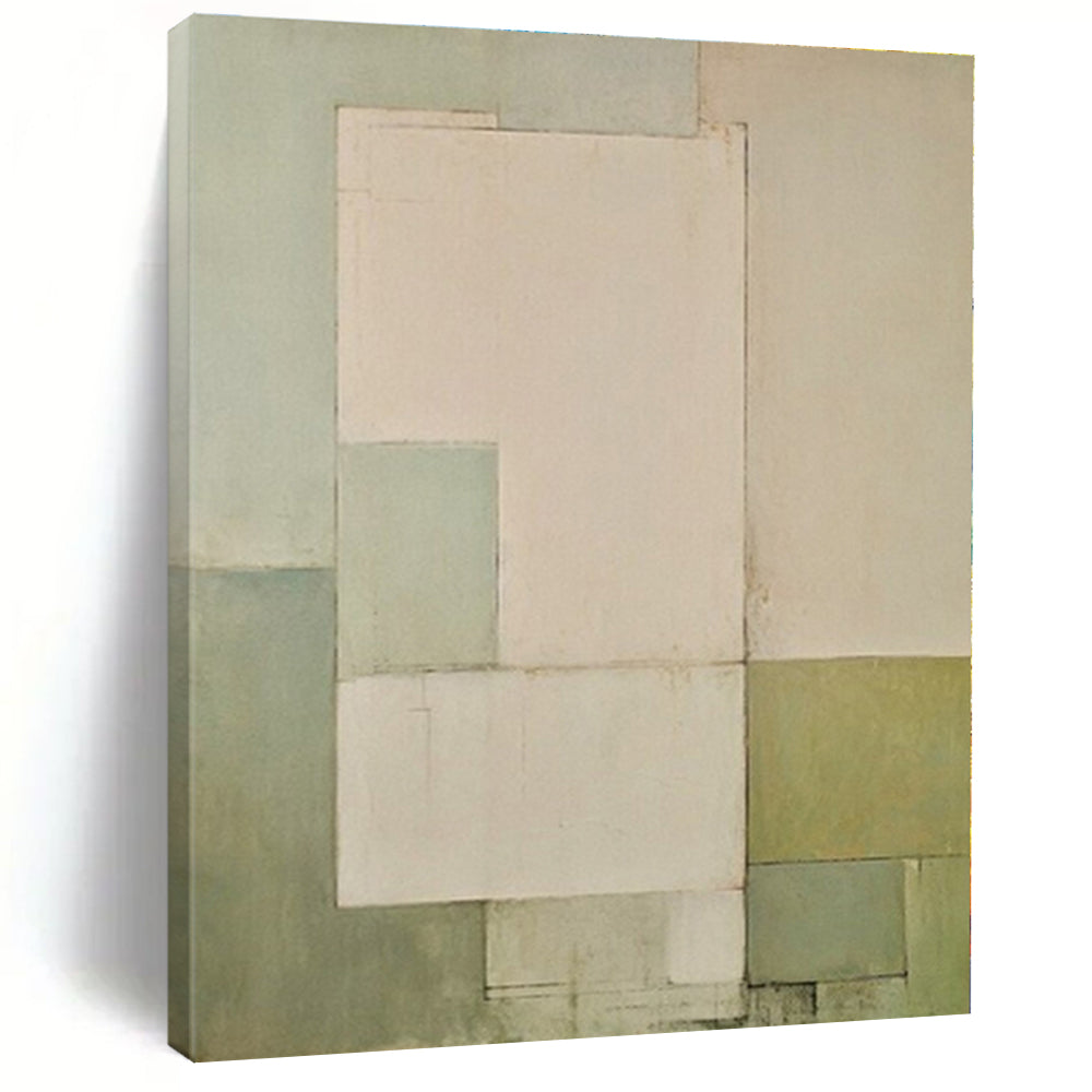 Oversized Pastel Geometric Abstract Art for Scandinavian Bedroom & Minimalist Gallery LargeART0399