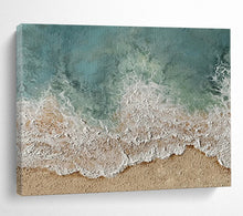 Load image into Gallery viewer, “Aerial Beach View” - Realistic - Inspired Abstract Acrylic, Great for Coastal Bedroom and Beach House DLZ252
