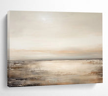 Load image into Gallery viewer, Neutral Toned Coastal Serenity Abstract acrylic painting DLZ102
