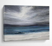 Load image into Gallery viewer, Moody Seaside Abstract Painting for Coastal Cottage &amp; Meditation Nook DKH215
