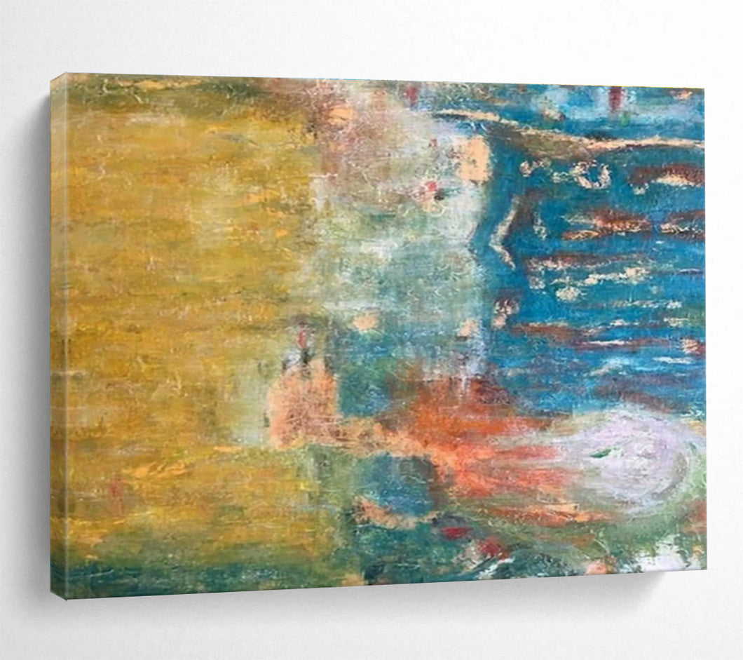 Abstract Landscape Painting on Canvas - “Color Blends” DKH721