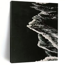 Load image into Gallery viewer, “Black - and - White Wave Silhouette” – Monochrome black and white, with wave silhouettes creating a strong contrast. DTP349
