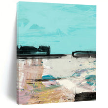 Load image into Gallery viewer, Abstract Coastal Daydream – Turquoise, Pink, and Purple Seaside - Inspired Abstract DTP197
