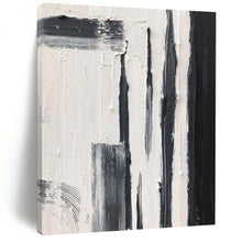 Load image into Gallery viewer, “Vertical Strokes” – Tall black, gray strokes on white, varied textures DTP367

