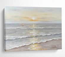 Load image into Gallery viewer, “Serene Seaside Sunset” - Realistic - Inspired Abstract Acrylic, Good for Beach House and Bedroom DLZ249
