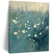 Load image into Gallery viewer, Blue - Toned Floral Abstract Painting, Ideal for Serene Bedroom &amp; Cozy Reading Nook LargeART1933
