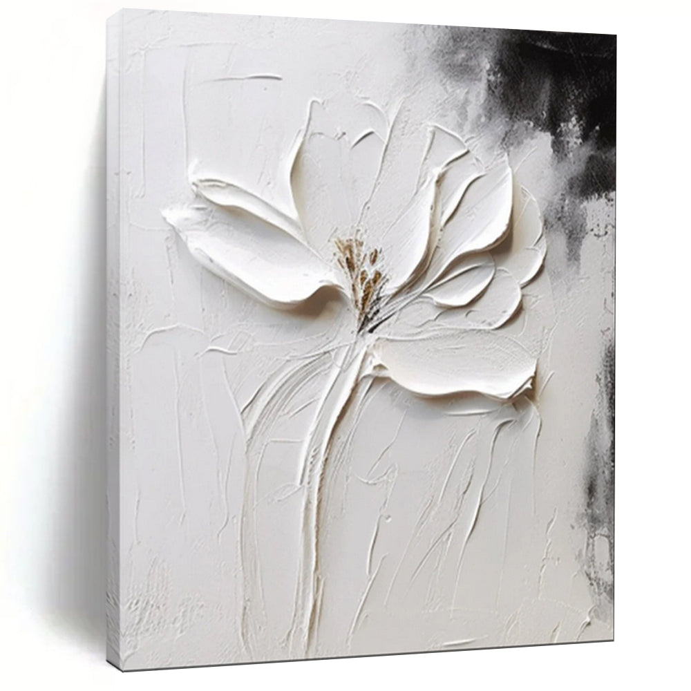 Black & White Minimalist Abstract Art, Perfect for Zen Study & Contemporary Bedroom LargeART2106