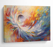 Load image into Gallery viewer, Swirl Abstract “Rainbow Vortex” Painting on Canvas, Dynamic Color Art DKH870

