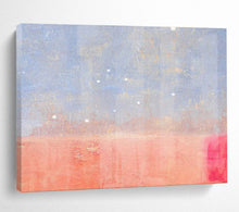 Load image into Gallery viewer, Subtle Blue and Pink Abstract Painting with White Dots for Dreamy Nursery &amp; Light - Filled Reading Nook DKH280

