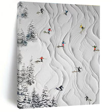 Load image into Gallery viewer, 3D Snow Sports Abstract Painting, Perfect for Ski Lodge Lounge &amp; Active - Lifestyle Home Gym LargeART1401
