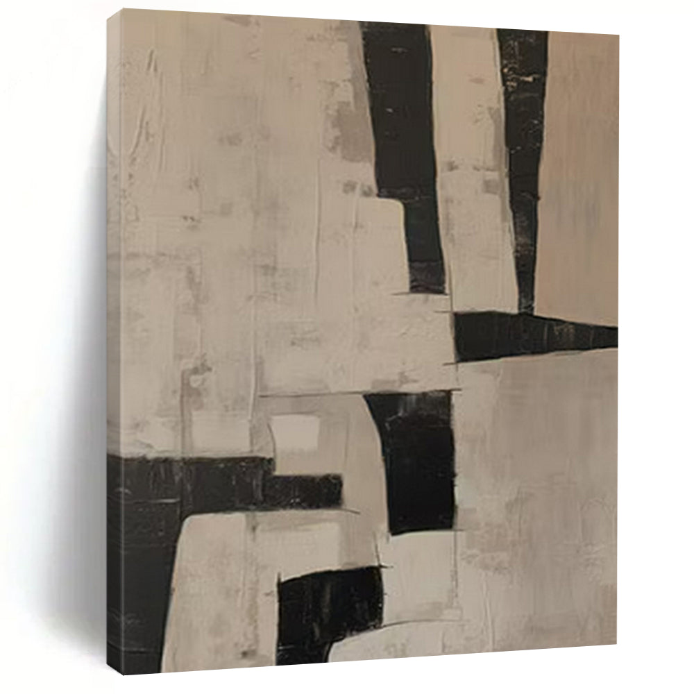 Black - White Geometric Abstract Acrylic Art, Perfect for Dining Area & Modern Hallway LargeART0985