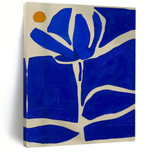 Load image into Gallery viewer, Blue - Orange Floral Abstraction Art for Coastal Bedroom &amp; Art Gallery LargeART0872

