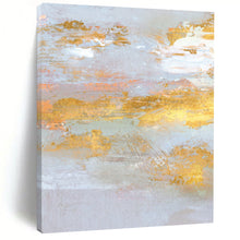 Load image into Gallery viewer, “Gold Gleam” - Light blue, white with gold accents DTP159

