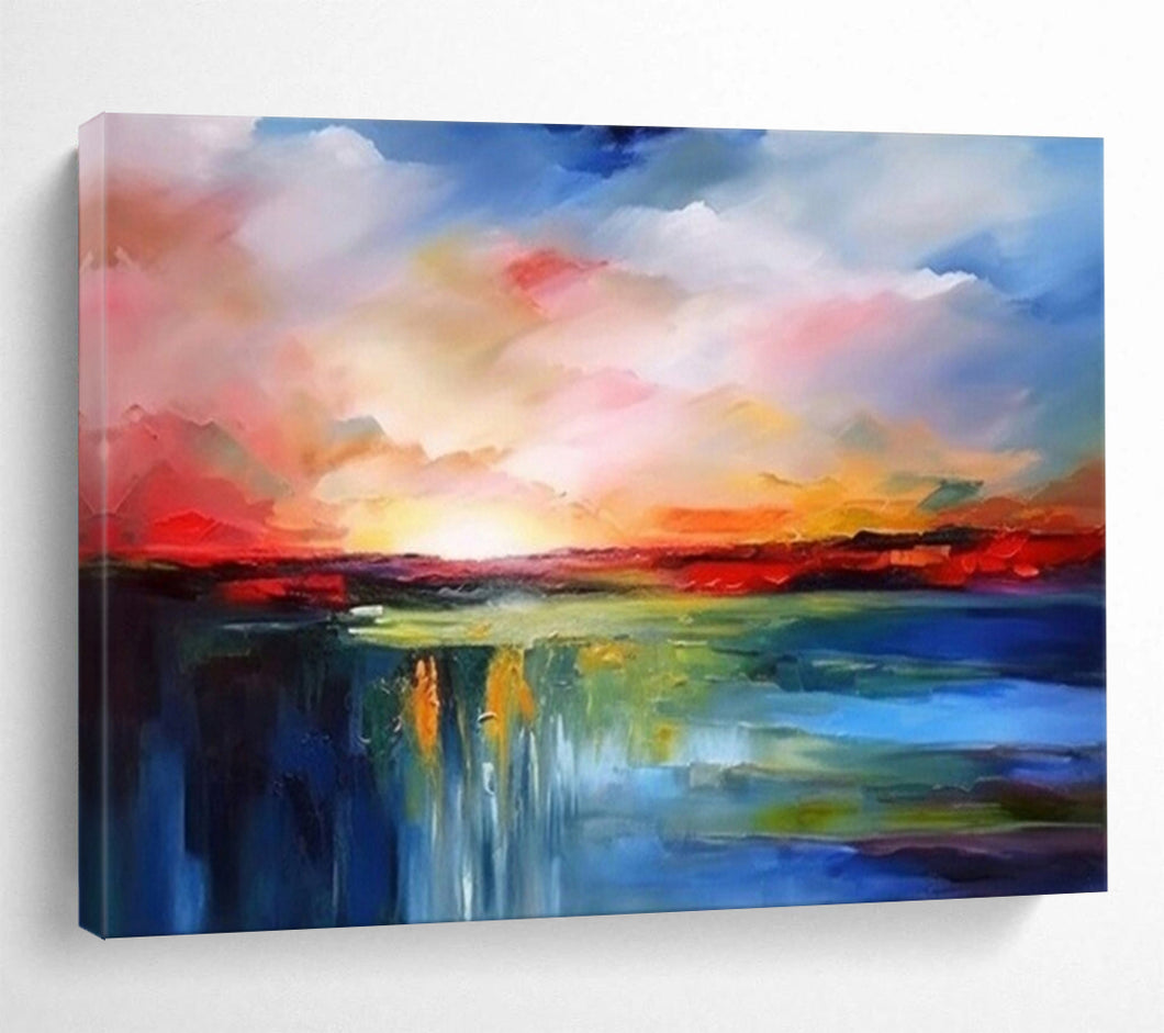 Colorful Sunset Landscape - Dreamy Living Room or Bedroom Art LargeART1513