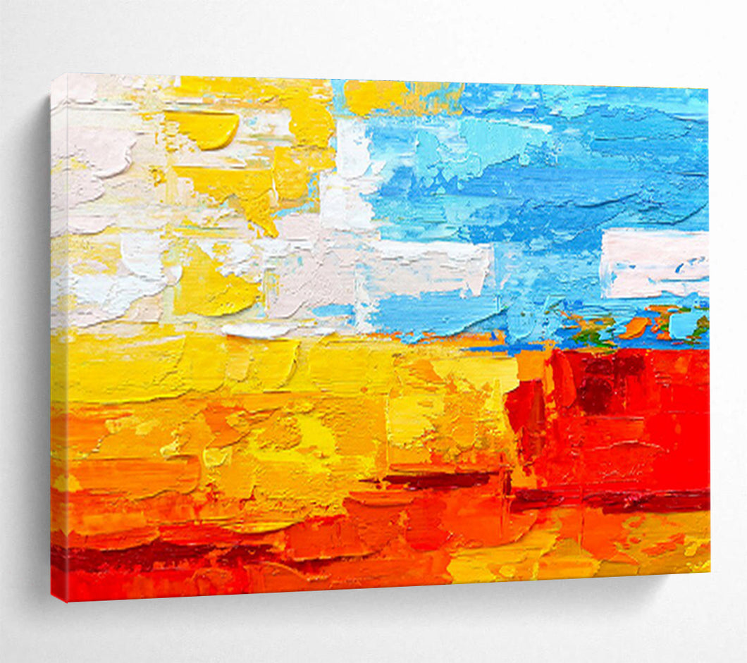 Color - Block Abstract Painting for Bright Living Room & Creative Kids’ Space DKH270