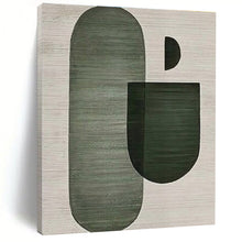 Load image into Gallery viewer, Geometric Green - Black Abstract Art – Perfect for Contemporary Dining Room &amp; Creative Studio LargeART0675
