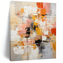 Load image into Gallery viewer, Warm Tones Abstract Cityscape Painting, Perfect for Industrial Loft &amp; Urban - Chic Bedroom LargeART1391
