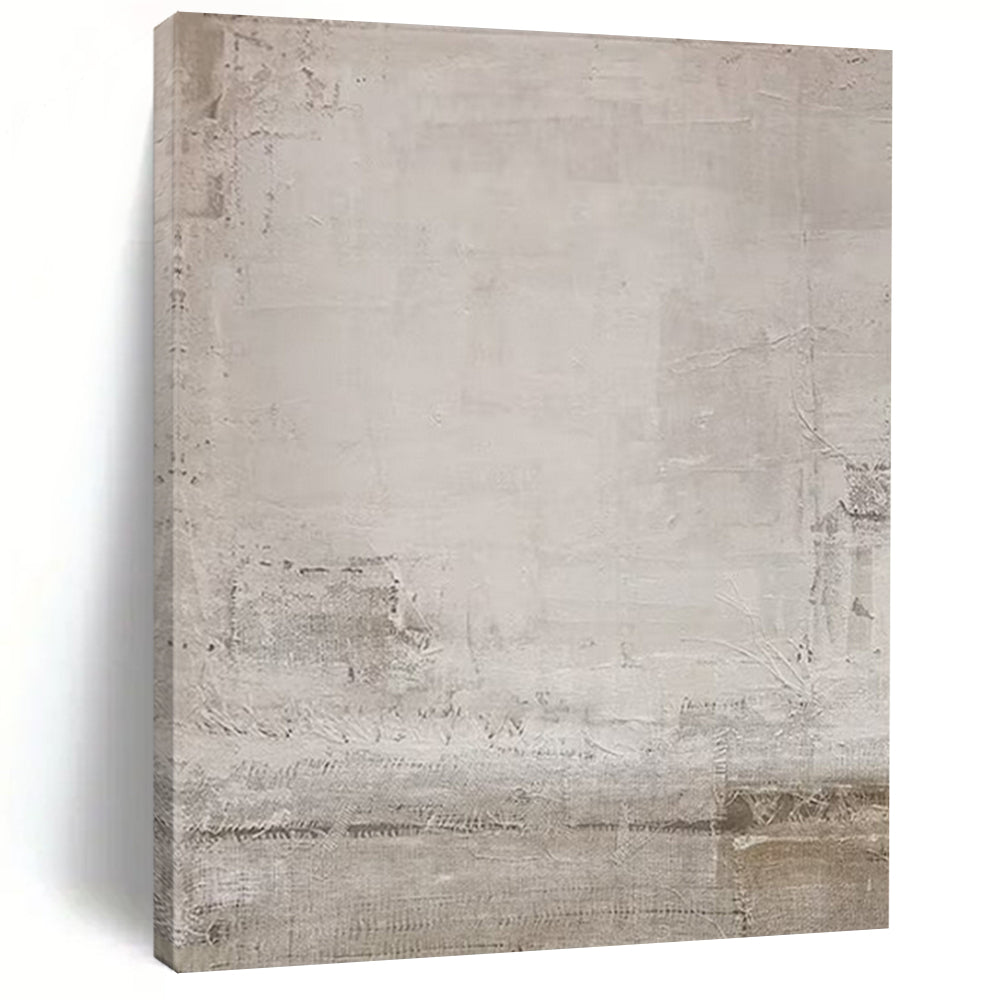 Light Grey Faint Abstract Acrylic Art, Nice for Yoga Studio & Guest Room LargeART0981