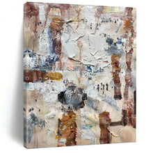 Load image into Gallery viewer, “Textured Urban Abstract Collage” - Multicolor Abstract Art on Canvas DKH1302
