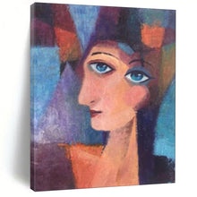 Load image into Gallery viewer, Colorful Cubist Portrait Abstract Painting, Perfect for Art - Lover’s Bedroom &amp; Bohemian Living Room LargeART1997
