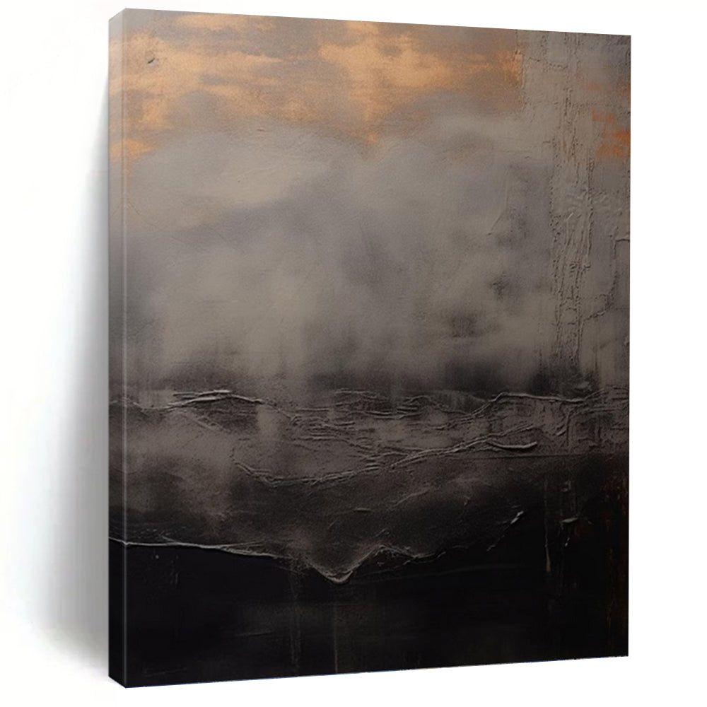 “Moody Grey Abstract” - Expressive Landscape Art on Canvas DKH1662