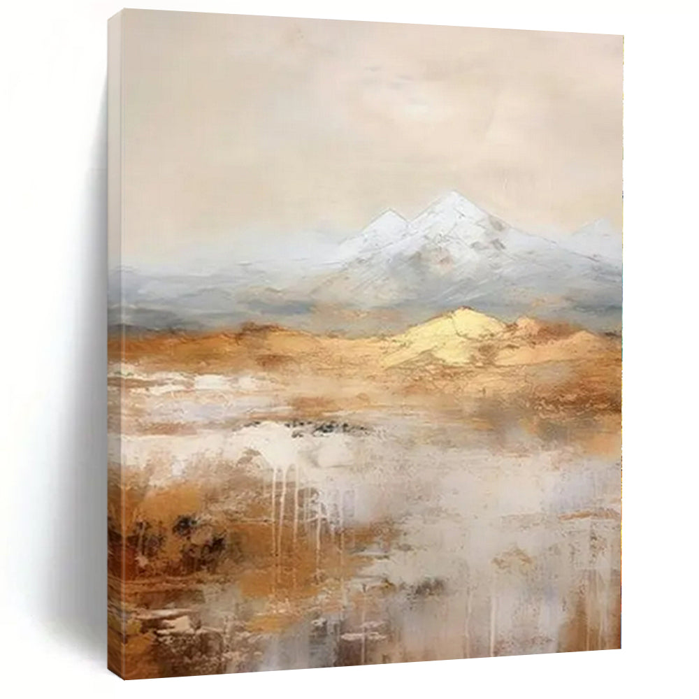 Abstract Mountain Landscape Canvas Painting, Perfect for Adventure - Themed Living Room & Zen - Inspired Den LargeART1219