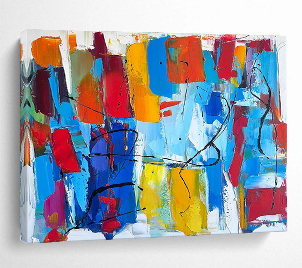 Color - Explosion Abstract Painting on Canvas - “Vibrant Energy” DKH605