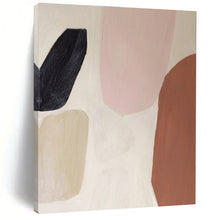 Load image into Gallery viewer, Soft Pink, Beige, and Brown Shapes Acrylic Art - Great for Feminine - inspired Boudoir &amp; Cozy Reading Nook LargeART0656

