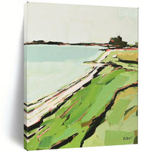 Load image into Gallery viewer, Pastel - Colored Abstract Landscape Art, Ideal for Beach House Bedroom &amp; Serene Office LargeART2147
