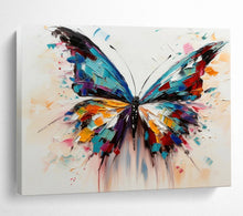 Load image into Gallery viewer, Colorful Palette Knife Butterfly Abstract acrylic painting DLZ054
